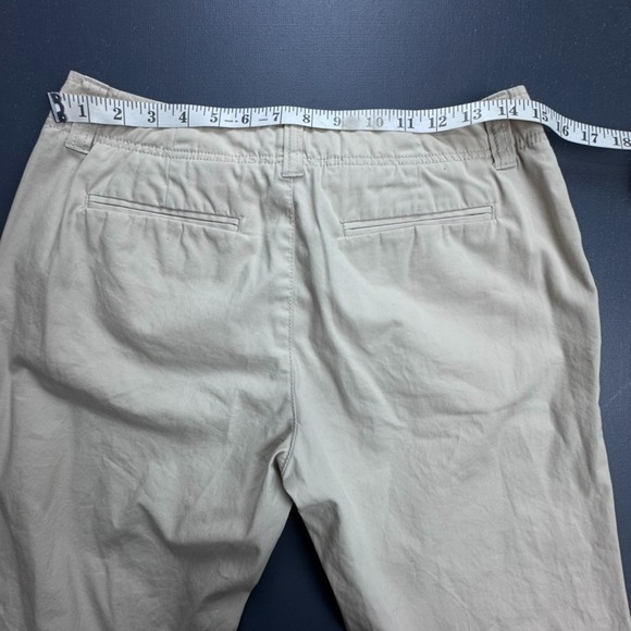 Eddie Bauer Pants Women's Size 8 Petite Khaki Stretch Straight Leg Chino Casual - Picture 7 of 12